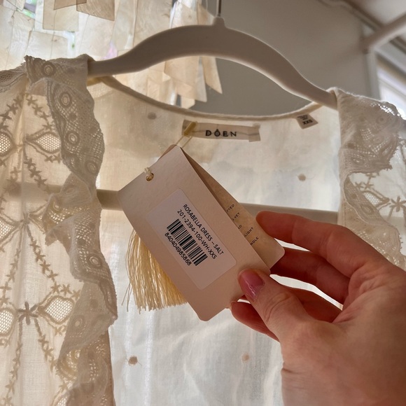 NWT Doen Rosabella Embroidered Dress in Salt Size XXS - Picture 2 of 12